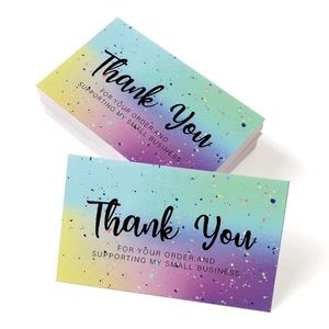 10 PK Rainbow Thank You Cards